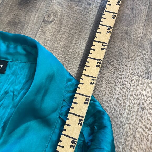 Lane Bryant Teal Long Sleeve Button Front Shirt Size 22/24 - Picture 6 of 6